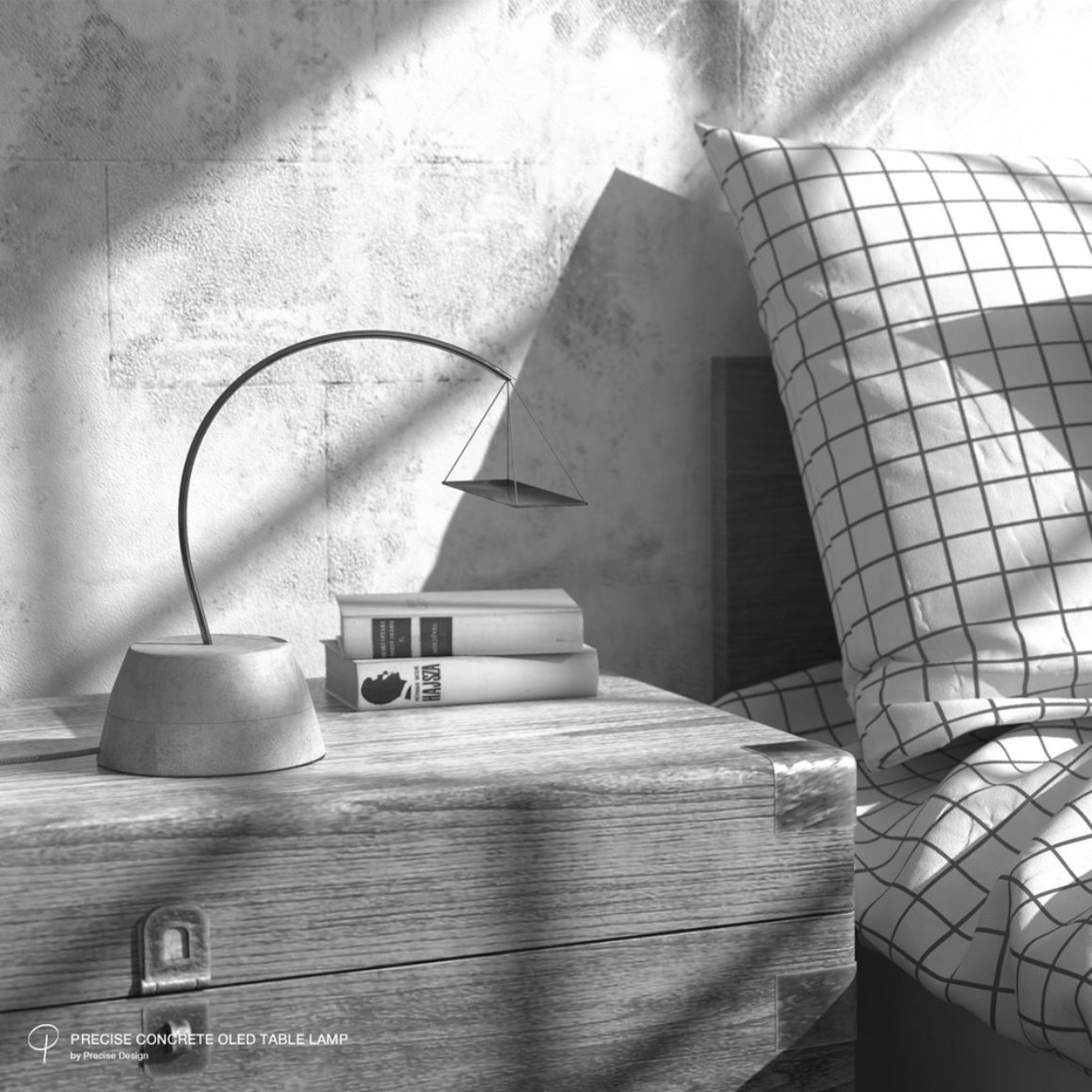 Precise Concrete OLED Table Lamp