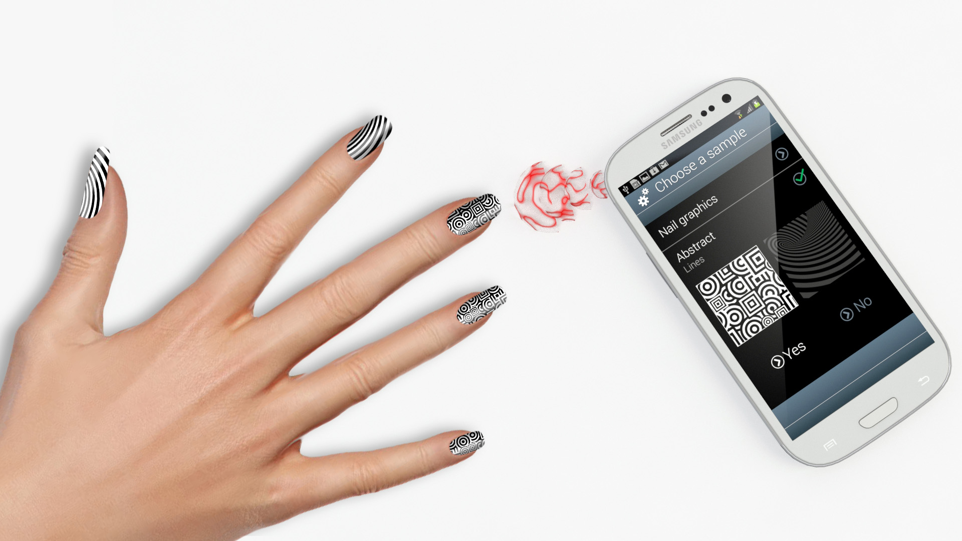 Nail Display – a körömre helyezhető, változtatható mintájú kijelző koncepciója