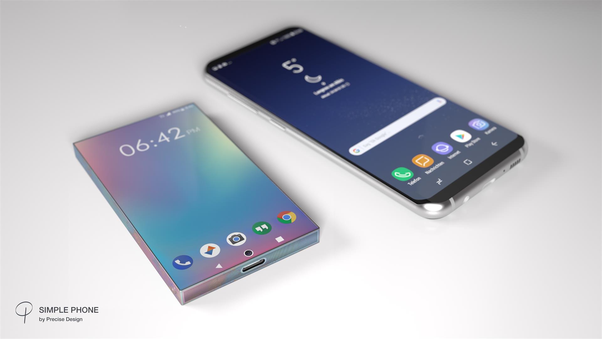 Simple Phone – Méret-összehasonlítás – látványterv