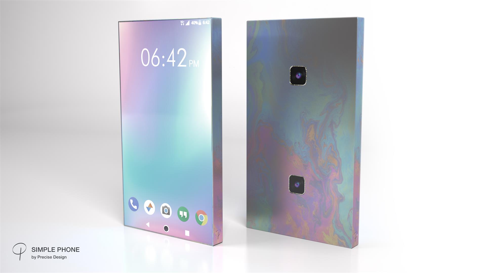 Simple Phone – Előlap és hátlap – látványterv